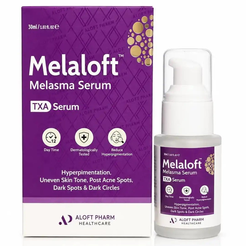 Melaloft Melasma and Dark Spot Serum 30ml bottle and box by Aloft Pharm